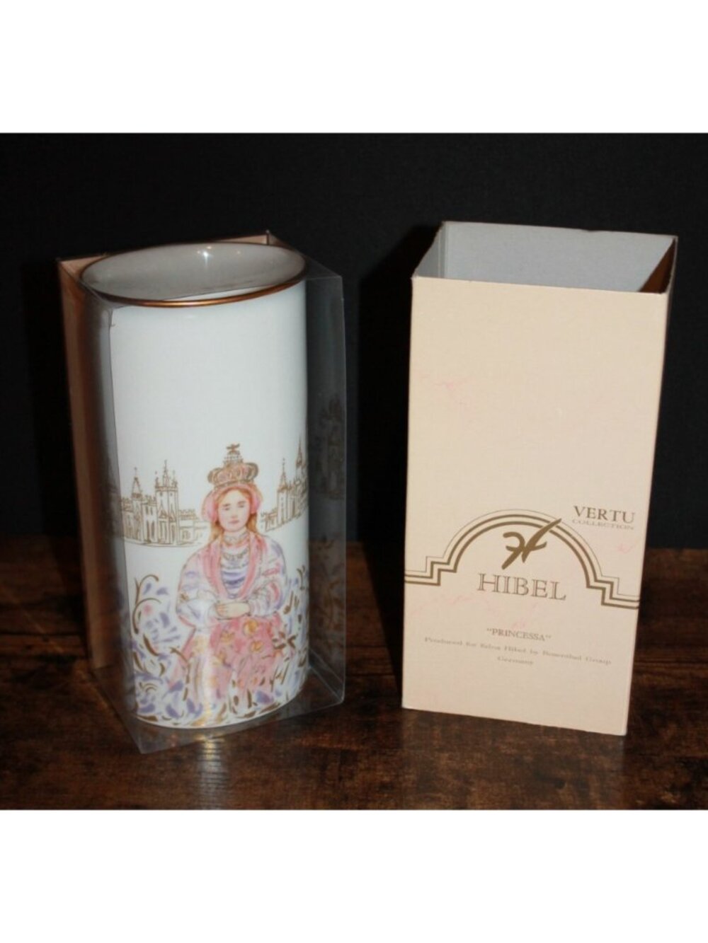 Hibel Princessa Porcelain Vase Made In Germany 7.5" Tall 4" Wide NIB NEW